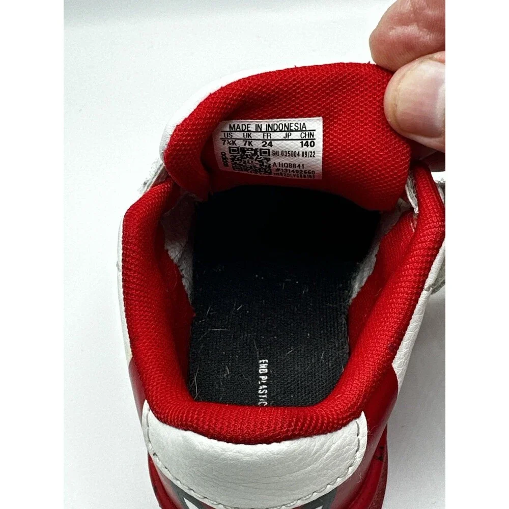 Adidas Marvel Spider-Man Advantage Toddler Shoes Size 7.5K White Red HQ8841